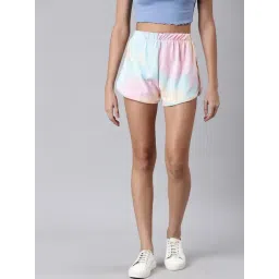 showoffff SHOWOFF Multicolor Cotton Tie - Dye Shorts-picture-22