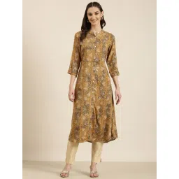 showoffff SHOWOFF Mustard Cotton Printed Kurta-picture-41