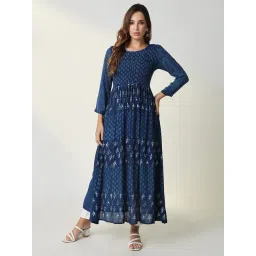 showoffff SHOWOFF Navy Printed Kurta-picture-16