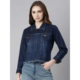 showoffff SHOWOFF Navy Regular Fit Denim Jacket-picture-35