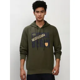 showoffff SHOWOFF Olive Slim Fit Printed Hooded Sweatshirt-picture-46