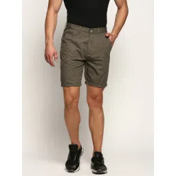 showoffff SHOWOFF Olive Slim Fit Printed Shorts-picture-27