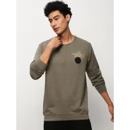 showoffff SHOWOFF Olive Slim Fit Printed Sweatshirt-picture-22