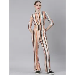 showoffff SHOWOFF Orange Striped Co-Ord Set-picture-16