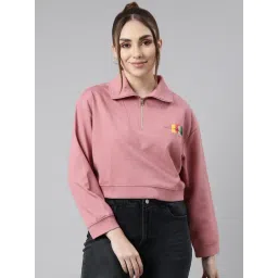 showoffff SHOWOFF Peach Graphic Print Crop Sweatshirt-picture-32