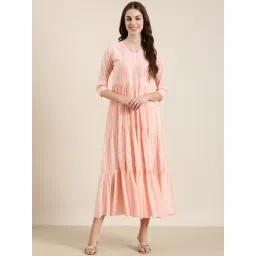 showoffff SHOWOFF Peach Regular Fit Midi Dress-picture-42