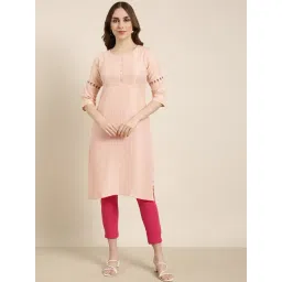 showoffff SHOWOFF Peach Striped Kurta-picture-13