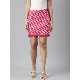 showoffff SHOWOFF Pink Checks Skirt-picture-16