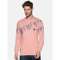 showoffff SHOWOFF Pink Cotton Slim Fit Printed Sweatshirt-picture-37
