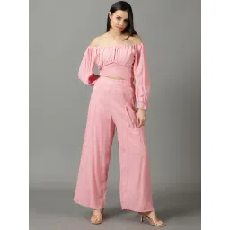 showoffff SHOWOFF Pink Crop Top With Palazzos-picture-19