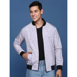 showoffff Showoff Pink Nylon Slim Fit Graphic Jacket-picture-45