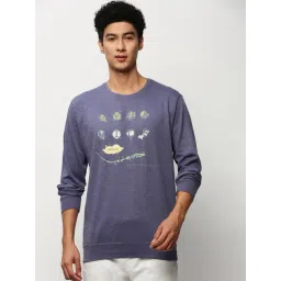 showoffff SHOWOFF Purple Slim Fit Printed Sweatshirt-picture-23