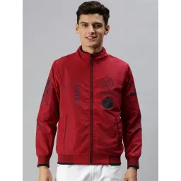 showoffff SHOWOFF Red Slim Fit Printed Jackets-picture-34