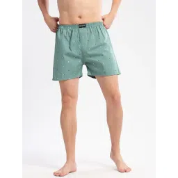 showoffff Showoff Sea Green Cotton Slim Fit Printed Boxers-picture-14