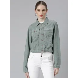 showoffff SHOWOFF Sea Green Regular Fit Tailored Jacket-picture-35