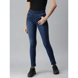 showoffff SHOWOFF Skinny Fit High-Rise Blue Clean Look Jeans-picture-22