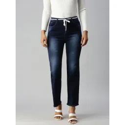 showoffff SHOWOFF Straight Fit Low Distress Blue Jeans-picture-10