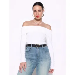 showoffff Showoff White Cotton Regular Fit Top-picture-27