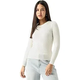 showoffff SHOWOFF Women's Solid White Fitted Top-TG-A002_White-picture-35
