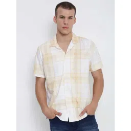 showoffff Showoff Yellow Relaxed Fit Checkered Shirt-picture-34