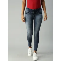 SHOWOFFFF Skinny Fit Clean Look Blue Jeans-picture-15