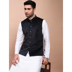 SHOWOFFFF Slim-Fit Mandarin Collar Nehru Jacket-picture-16