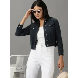 SHOWOFFFF Teal Regular Fit Jacket-picture-40