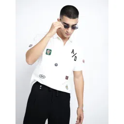 SHOWOFFFF White Cotton Graphic Relaxed Fit T-Shirt-picture-38