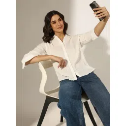 SHOWOFFFF White Cotton Shirt-picture-11