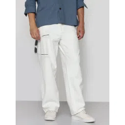SHOWOFFFF White Relaxed Fit Jeans-picture-21