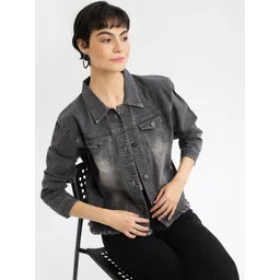 SHOWOFFFF Women Denim Jacket-picture-25