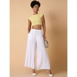 SHOWOFFFF Women Straight Fit Woven Ethnic Palazzos-picture-37