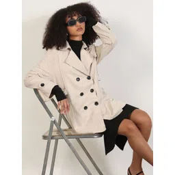 SHOWOFFFF Women Suede Windcheater Open Front Jacket-picture-12