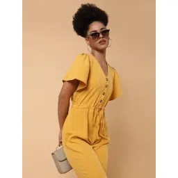 SHOWOFFFF Yellow Plain Jumpsuit-picture-31