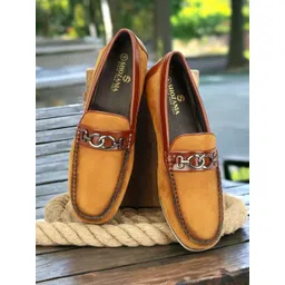 SHOZANIA Men Buckled Suede Leather Horsebit Loafers-picture-6