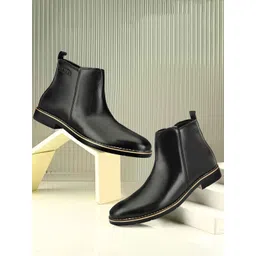 SHOZANIA Men Round-Toe Chelsea Boots-picture-34