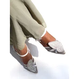 shradha hedau footwear couture Shradha Hedau Footwear Women Embellished Pointed Toe Party Block Mules Heels-picture-10