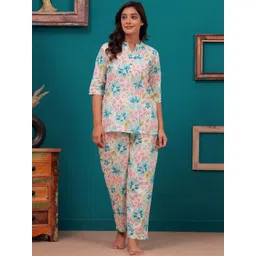 SHREE GANESHAY STORE Women Printed Tunic with Pyjamas-picture-31
