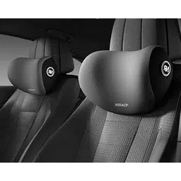 shree hans creation Car Neck Rest Pillow for Head Rest Memory Foam Neck Support, Car Pillows and Cushions for Neck Pain Relief for Long Drive with Adjustable Strap,and Breathable Removable Cover (Black)-picture-40