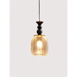 SHREE KALA HOME DECOR Bronze-Toned & Transparent Textured Iron Contemporary Ceiling Lamp-picture-49