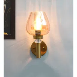 shree kala home decor Enhance your space with Golden Wall Light with Luster Glass-picture-40