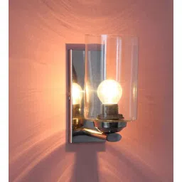 shree kala home decor Fancy Wall Light Chrome Finish With Crystal Clear Glass-picture-37