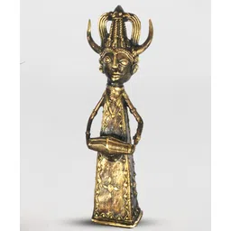 shree kala home décor Shree Kala Home Decor Tribal Man with Dholak Brass Dhokra Tribal Art-picture-17