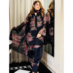 SHREE KHODAL FASHION Women Floral Printed Kurta with Palazzos & Dupatta-image-34