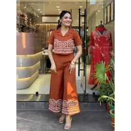 shree muskan collections Tshirt Palazzos Co-ords Set-picture-17