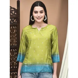 Shree Women Printed V-Neck Ethnic Tunic-picture-31