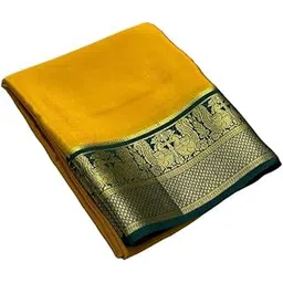 shree silk mills Elegant Crepe Mysore Silk Saree for Women Lightweight-picture-41