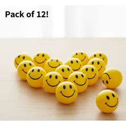 shreeessentials Pack of 12 Smiley Sponge Balls — Soft Stress Relief & Kids Play Balls Foosball-picture-33