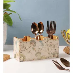 shreejee creations Blossom Aviary Wooden Cutlery Holder (1 Piece)-picture-36