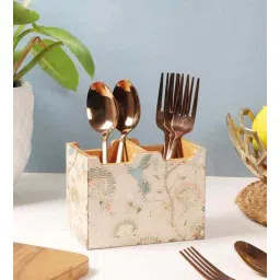 shreejee creations Botanic Birds Wooden Spoon & Fork Holder (1 Piece)-picture-26